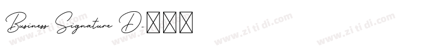 Business Signature D字体转换 Business Signature D字体转换